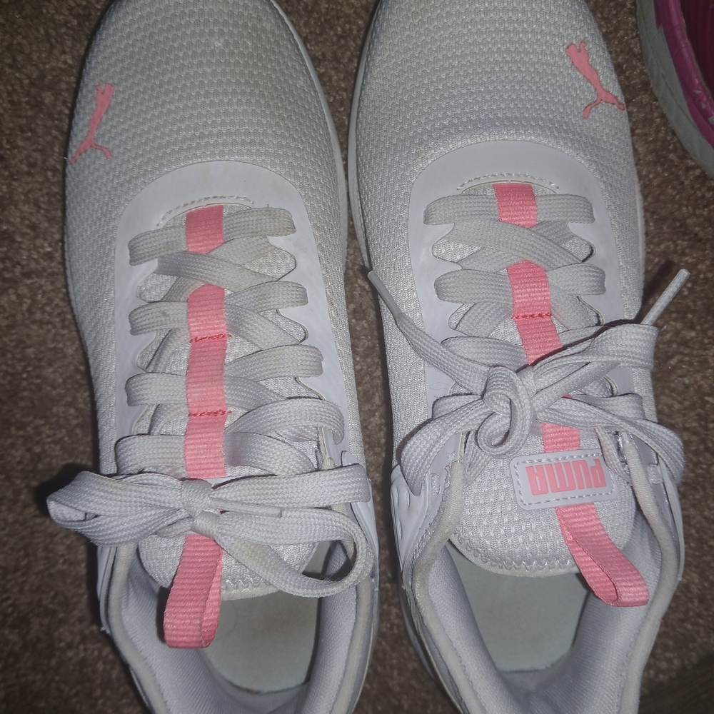 Puma Gray and Pink Sneakers